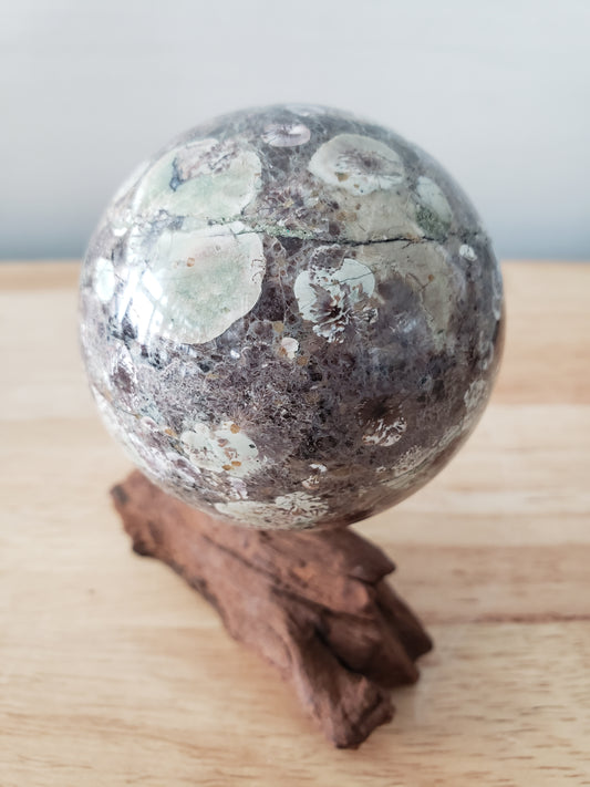 Green Flower Jasper Spheres