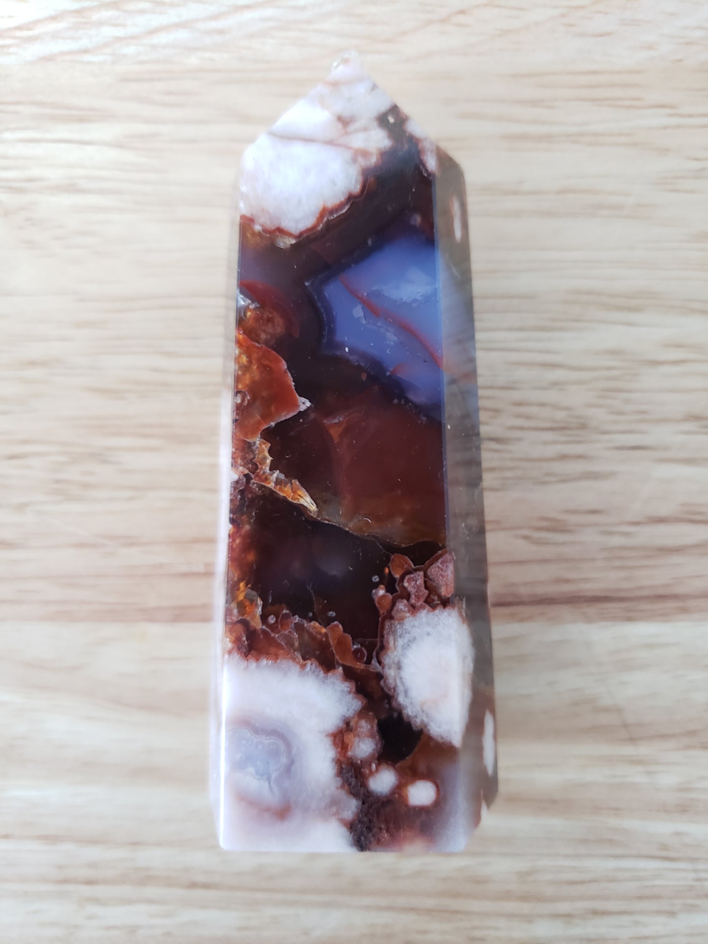 Blue Flower Agate Points