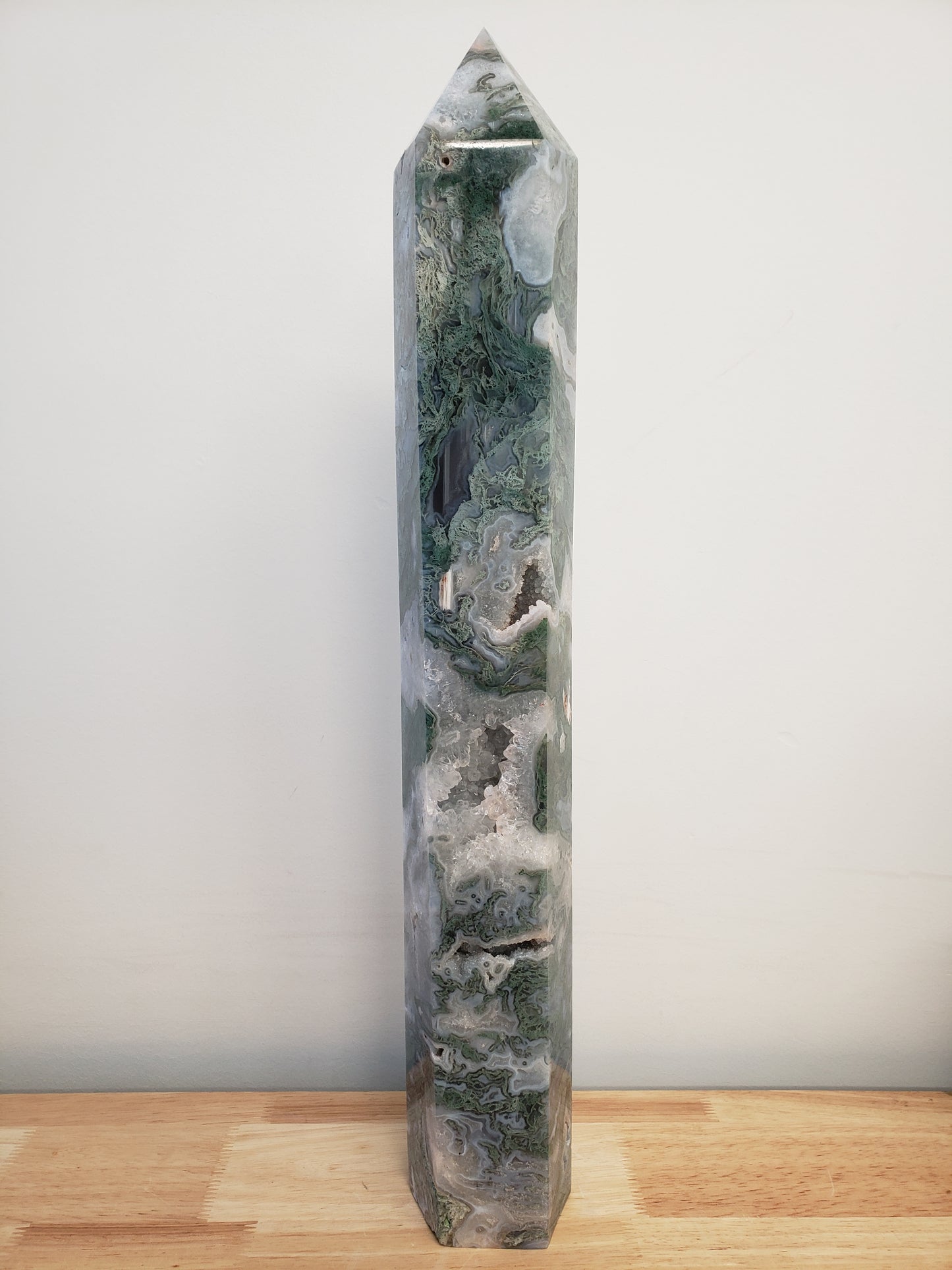 Moss Agate Druzey XXL Tower