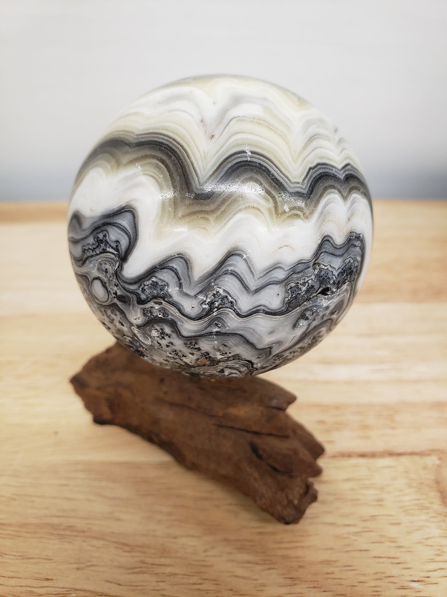 Dentric Yellow Calcite Sphere