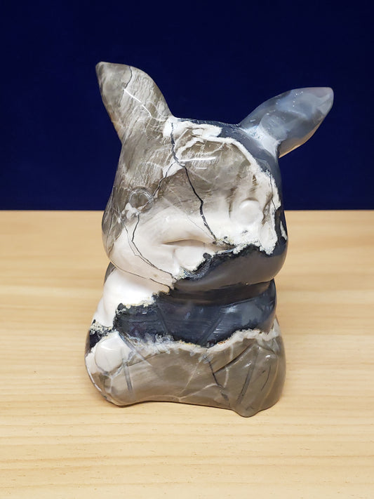 Volcano Agate Pikachu Figurine Carvings