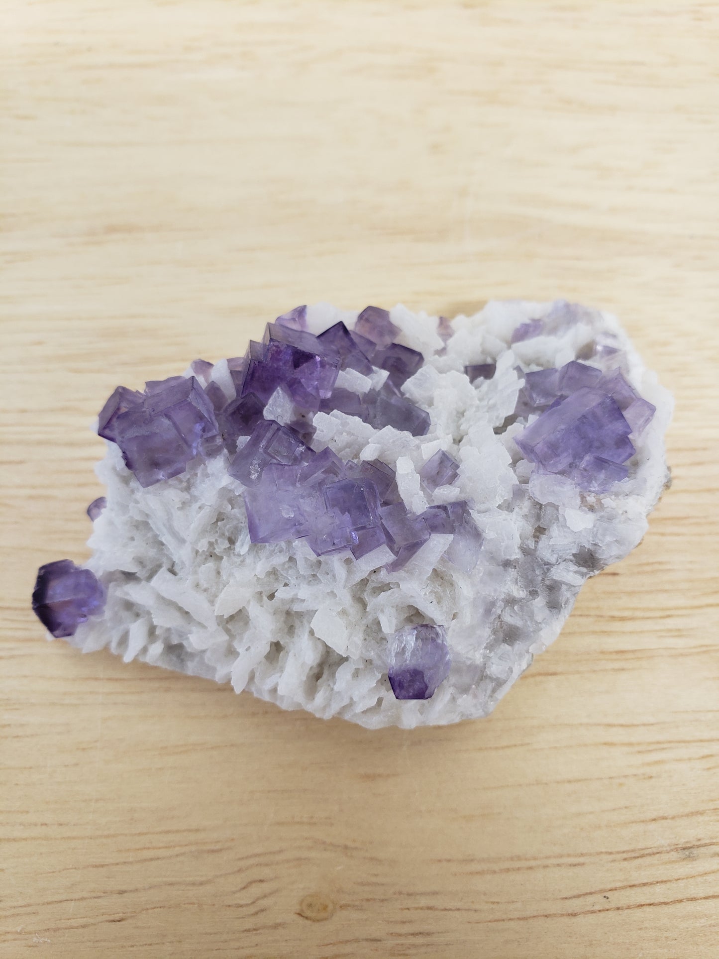 Purple Cubed Fluorite Clusters