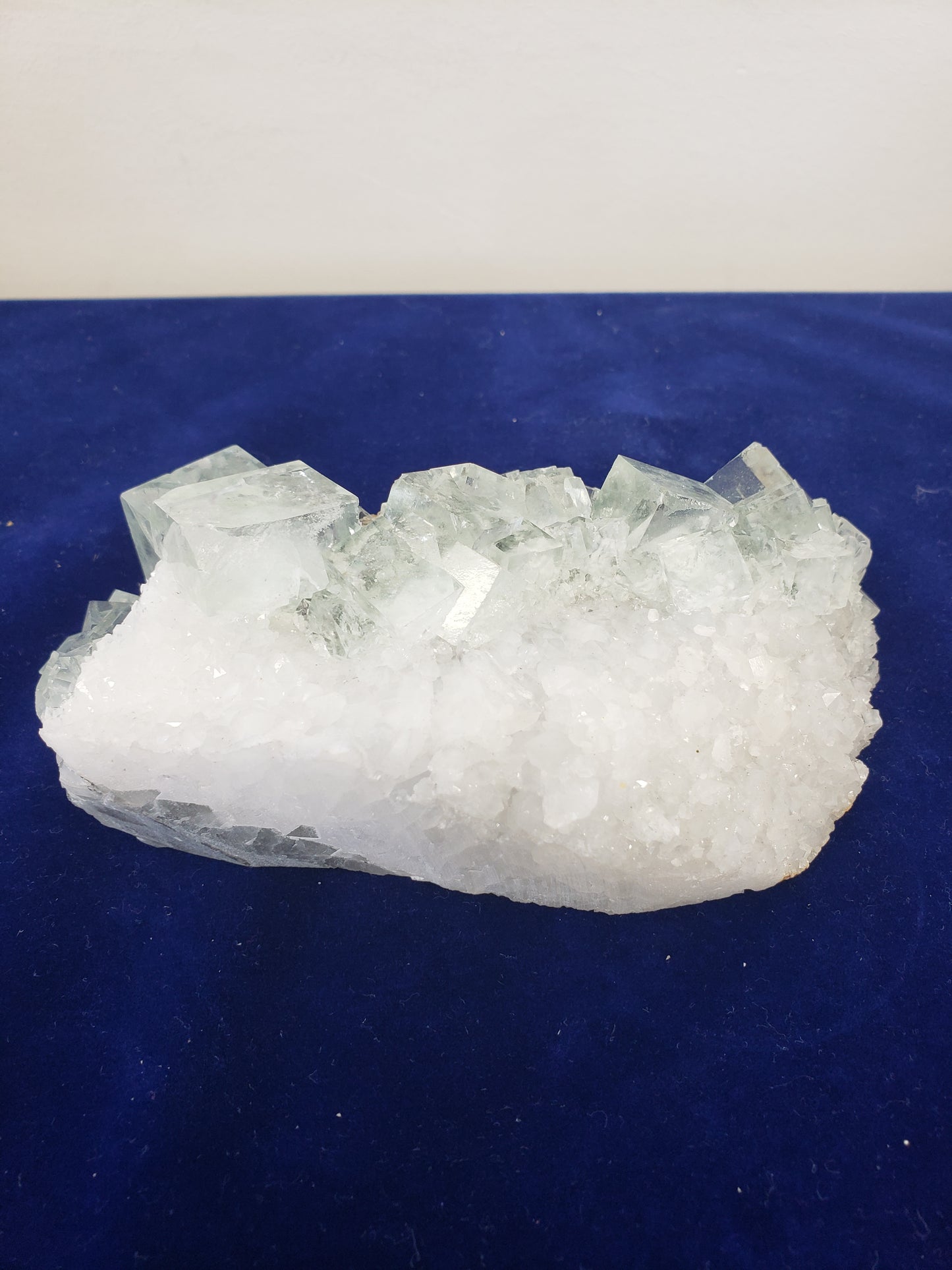 Water Clear Green Fluorite with Quartz Specimen
