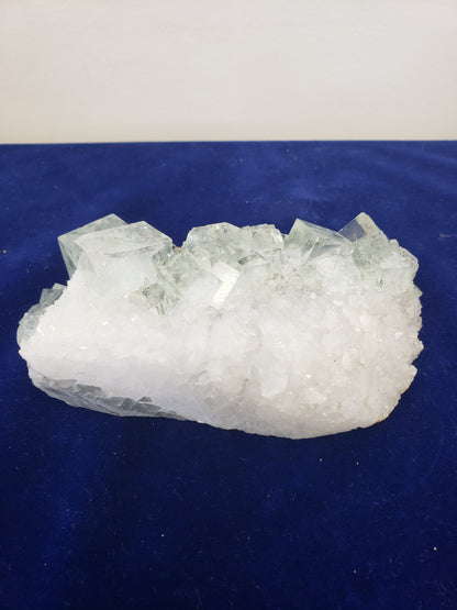 Water Clear Green Fluorite with Quartz Specimen