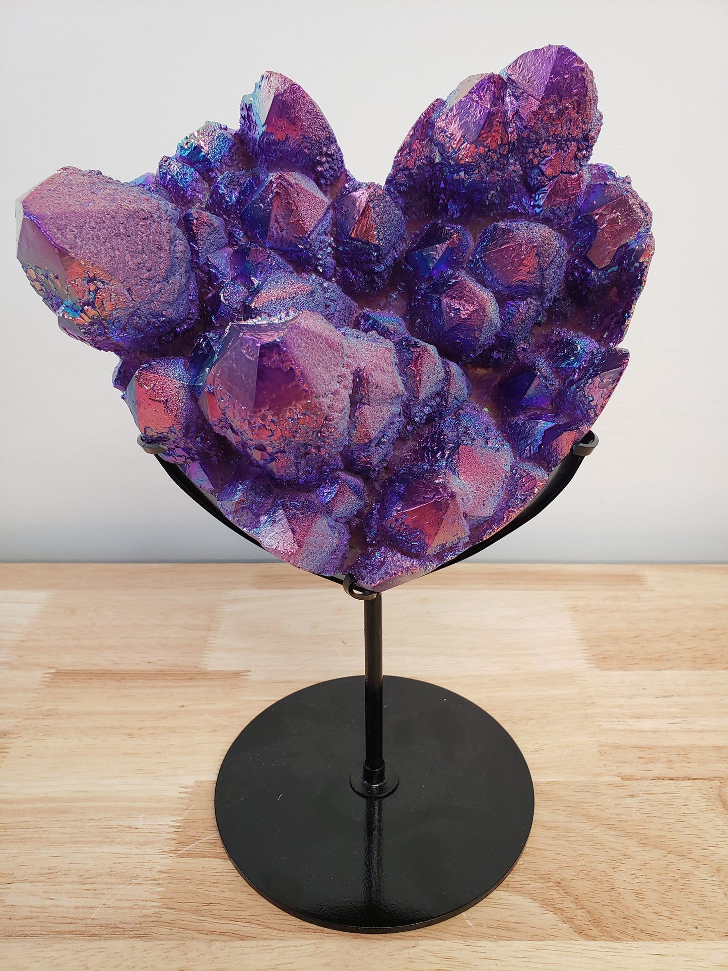 Aura Coated Sphalerite Cluster Heart