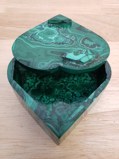 Malachite Jewellery Box Carving