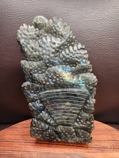 Labradorite Sea Creatures Carving