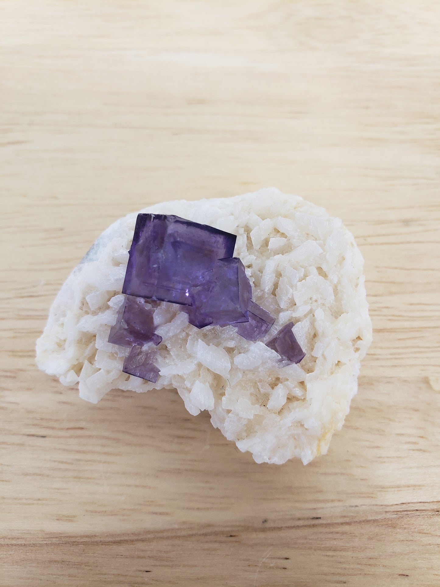 Purple Cubed Fluorite Clusters