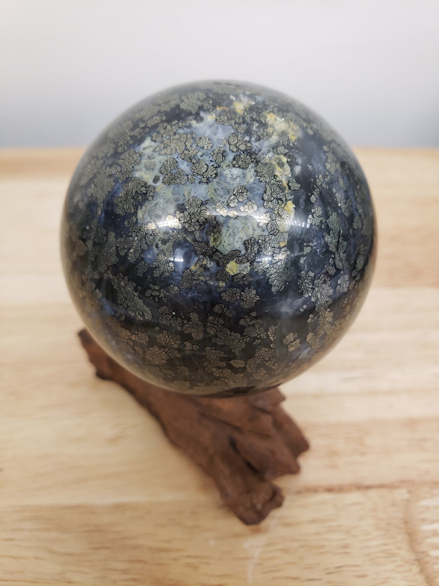 Pyrite in Quartz Spheres