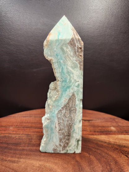 Blue Aragonite Druzy Tower