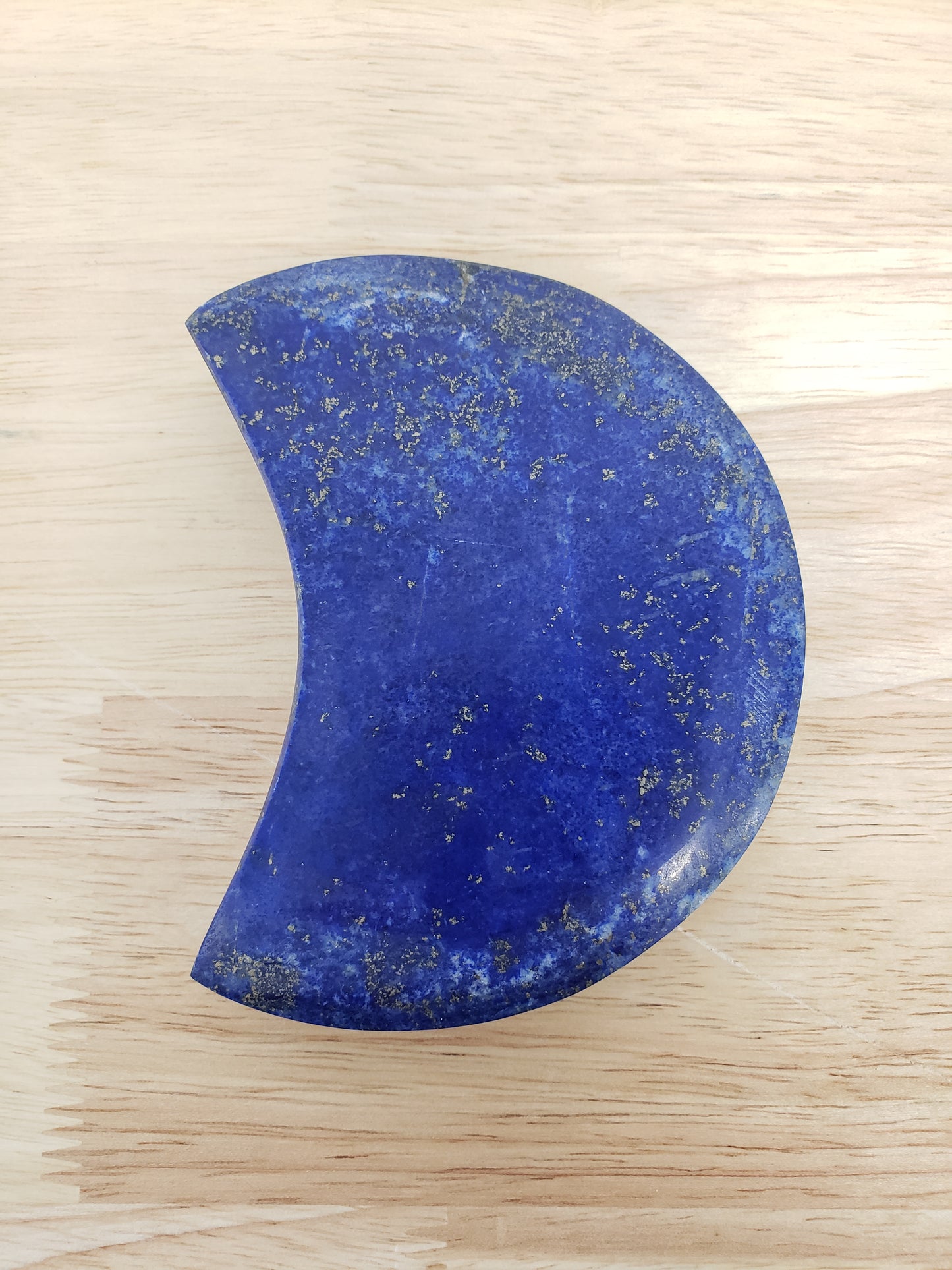 Lapis Lazuli Moon Carving