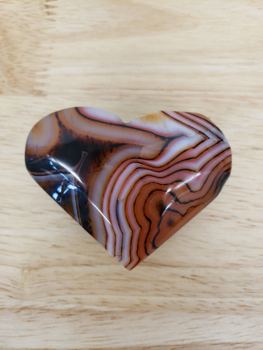 Red Sardonyx Agate Heart Carvings