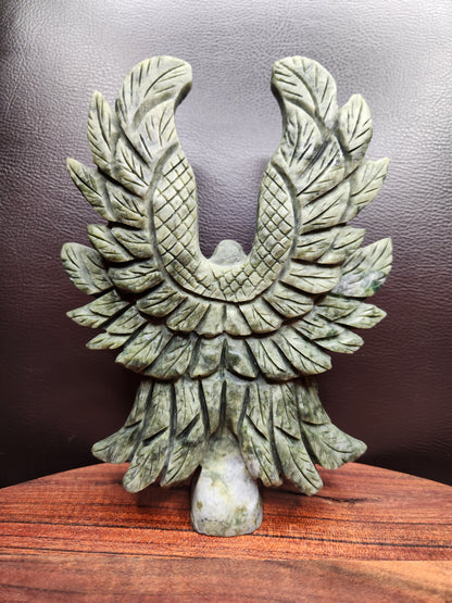 Green Jade Angel Carving