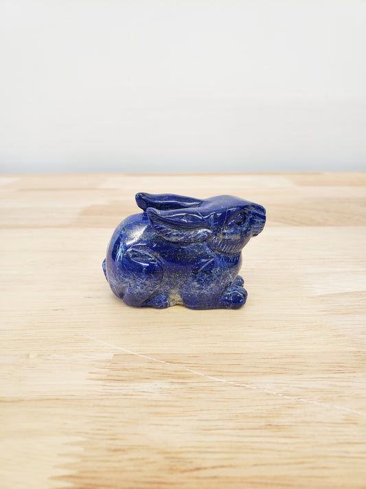 Lapis Lazuli Rabbit Carving