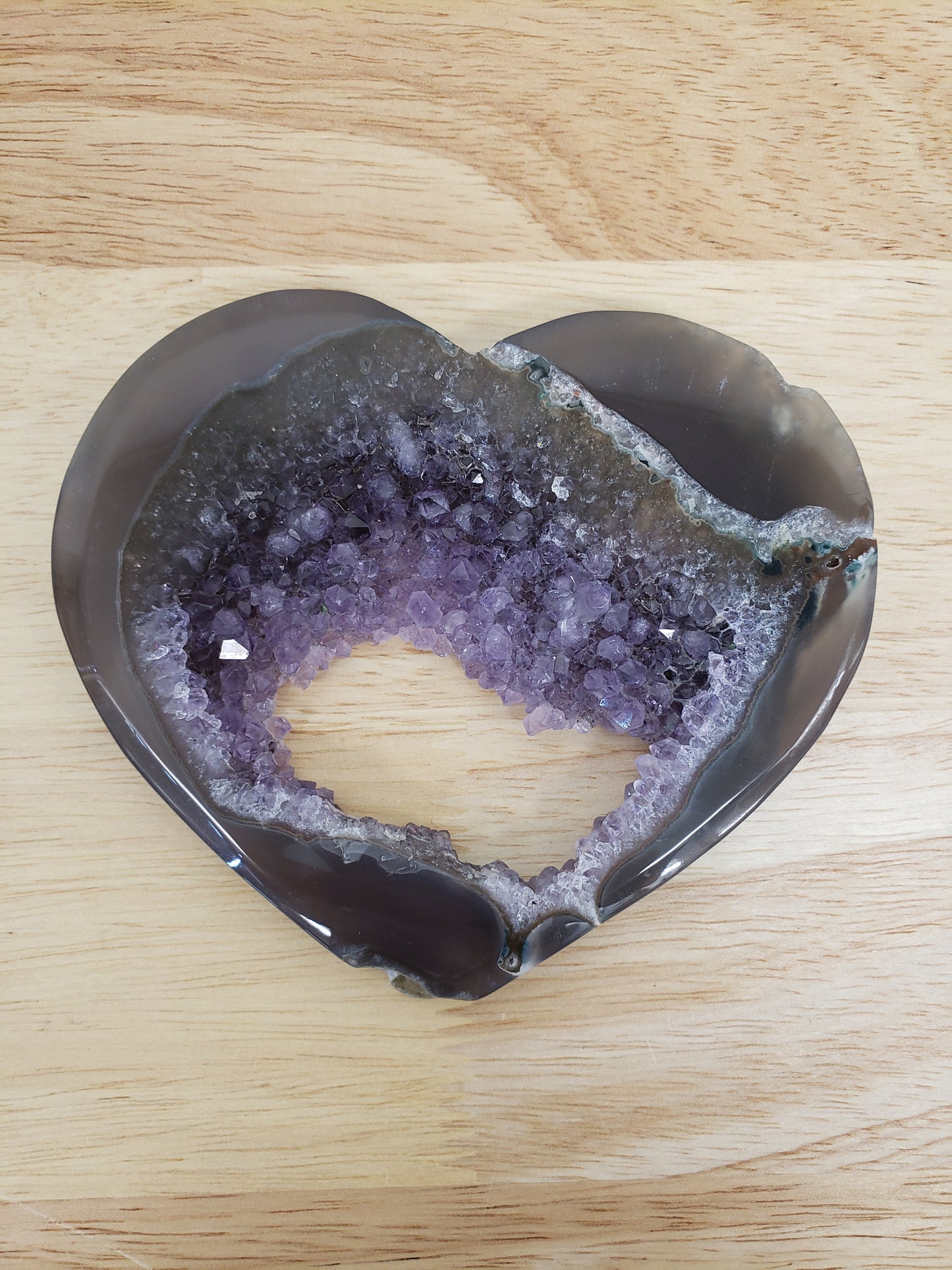 Amethyst Druzey Cluster Heart