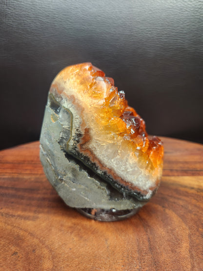 Orange Dyed Amethyst Cluster Freeform