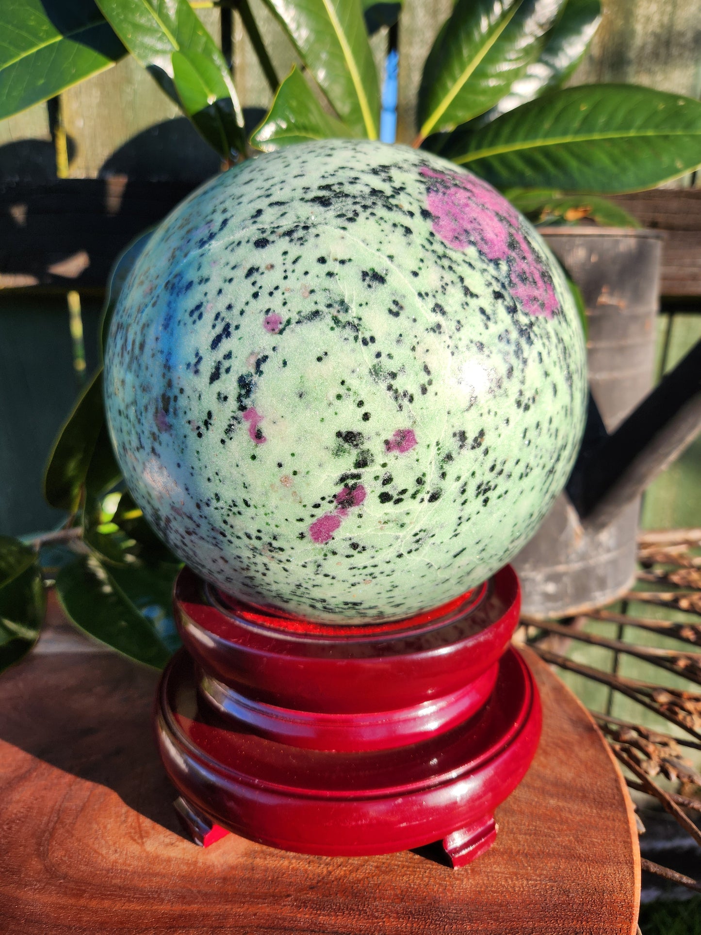 Ruby Zoisite Sphere