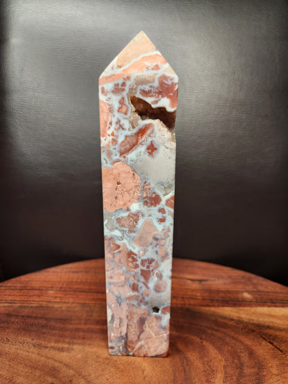 Pink Agate Druzy Tower