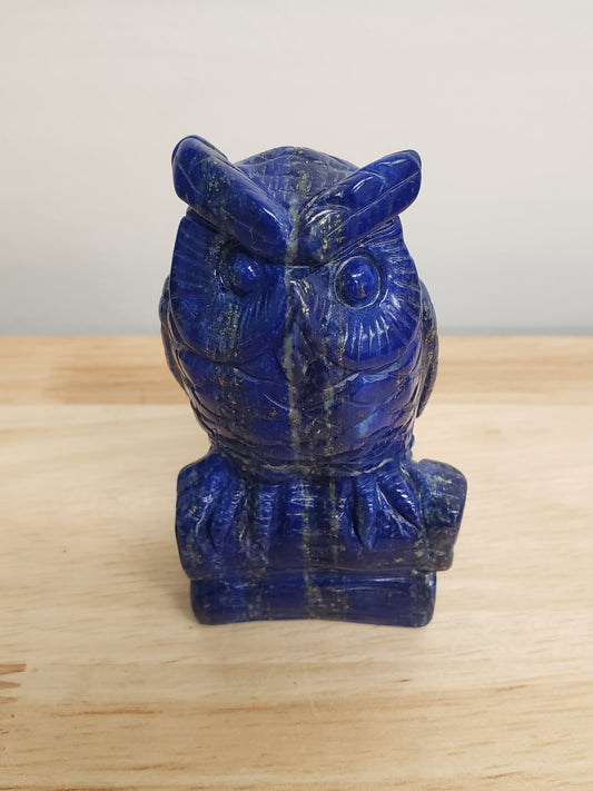 Lapis Owl Carving