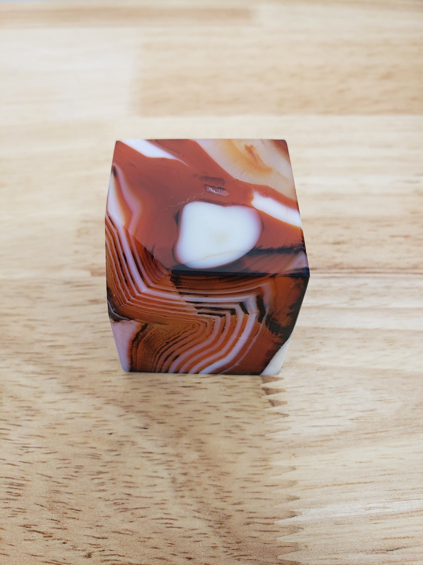 Red Sardonyx Agate Cube Carvings