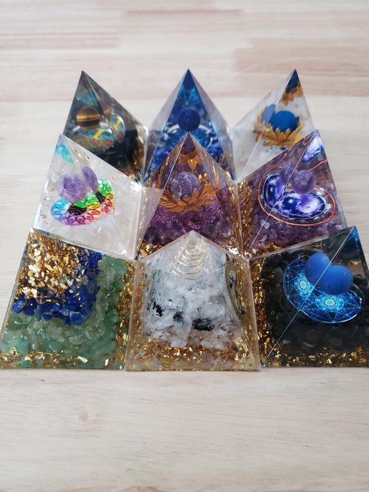 Orgonite Pyramid Resin Ornaments