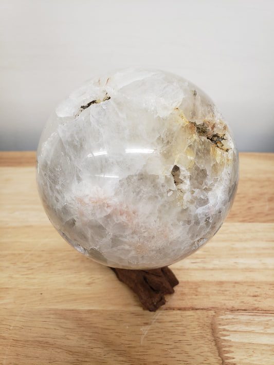 Natural Crackle Quartz Sphere