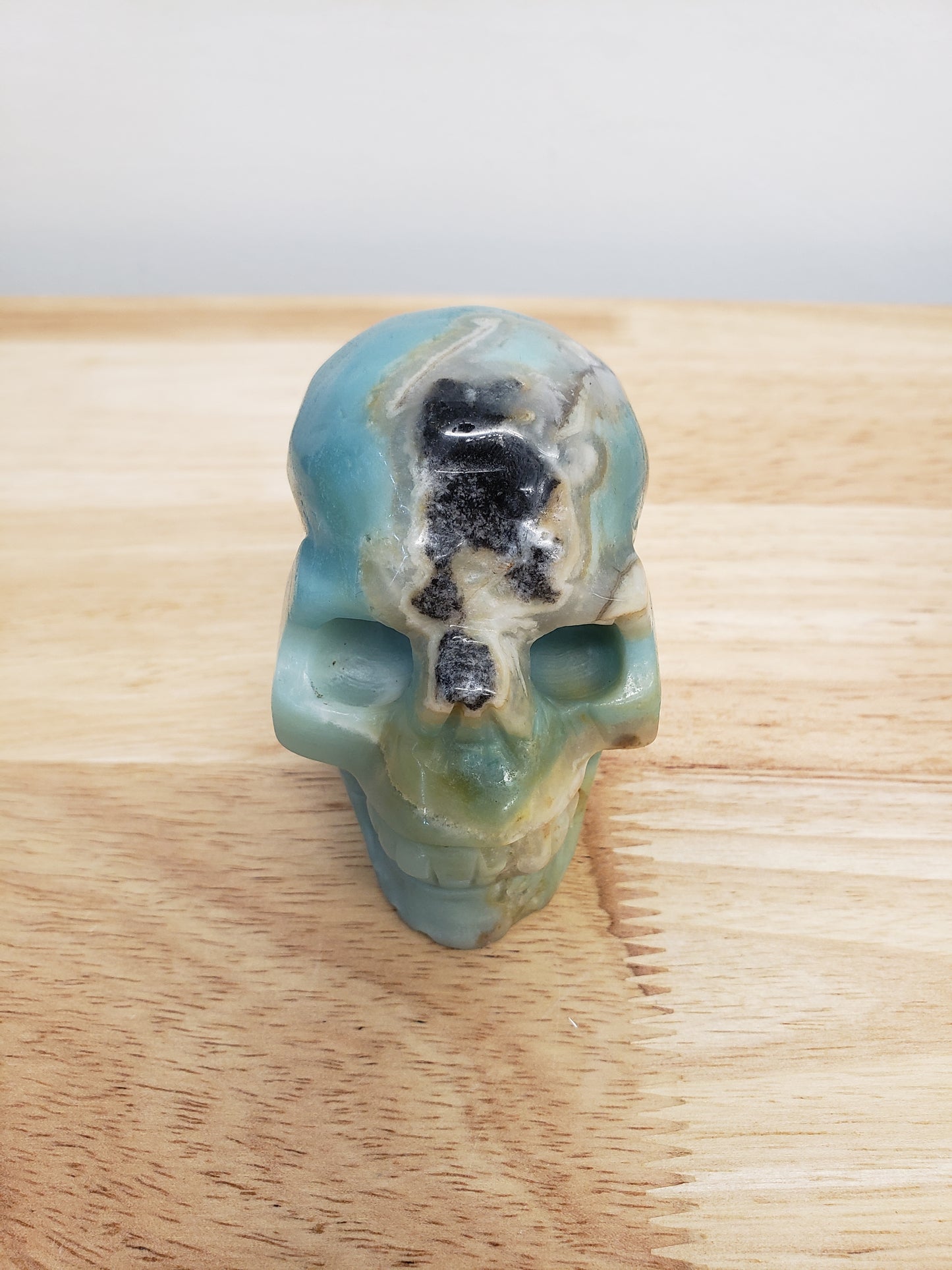 Amazonite Skull Head Carving