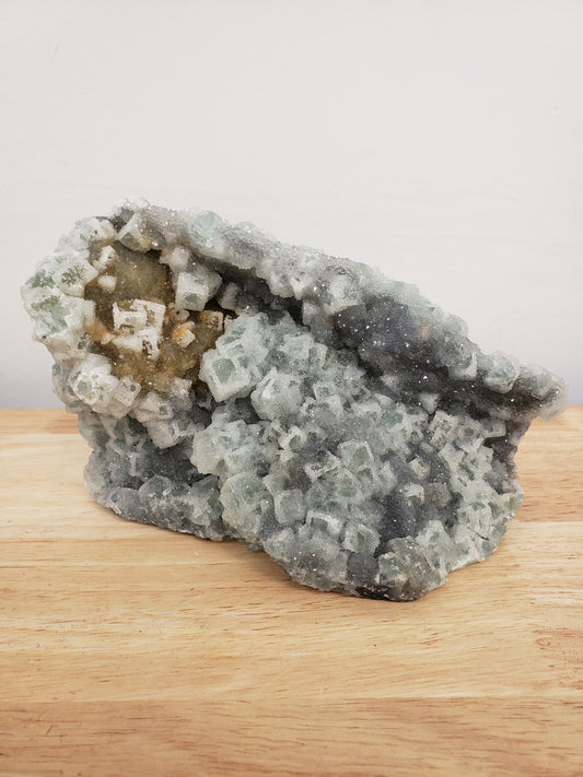 Green Sugar Florite Cluster Specimen
