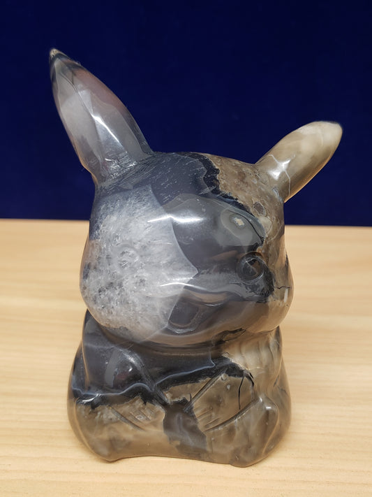 Volcano Agate Pikachu Figurine Carvings