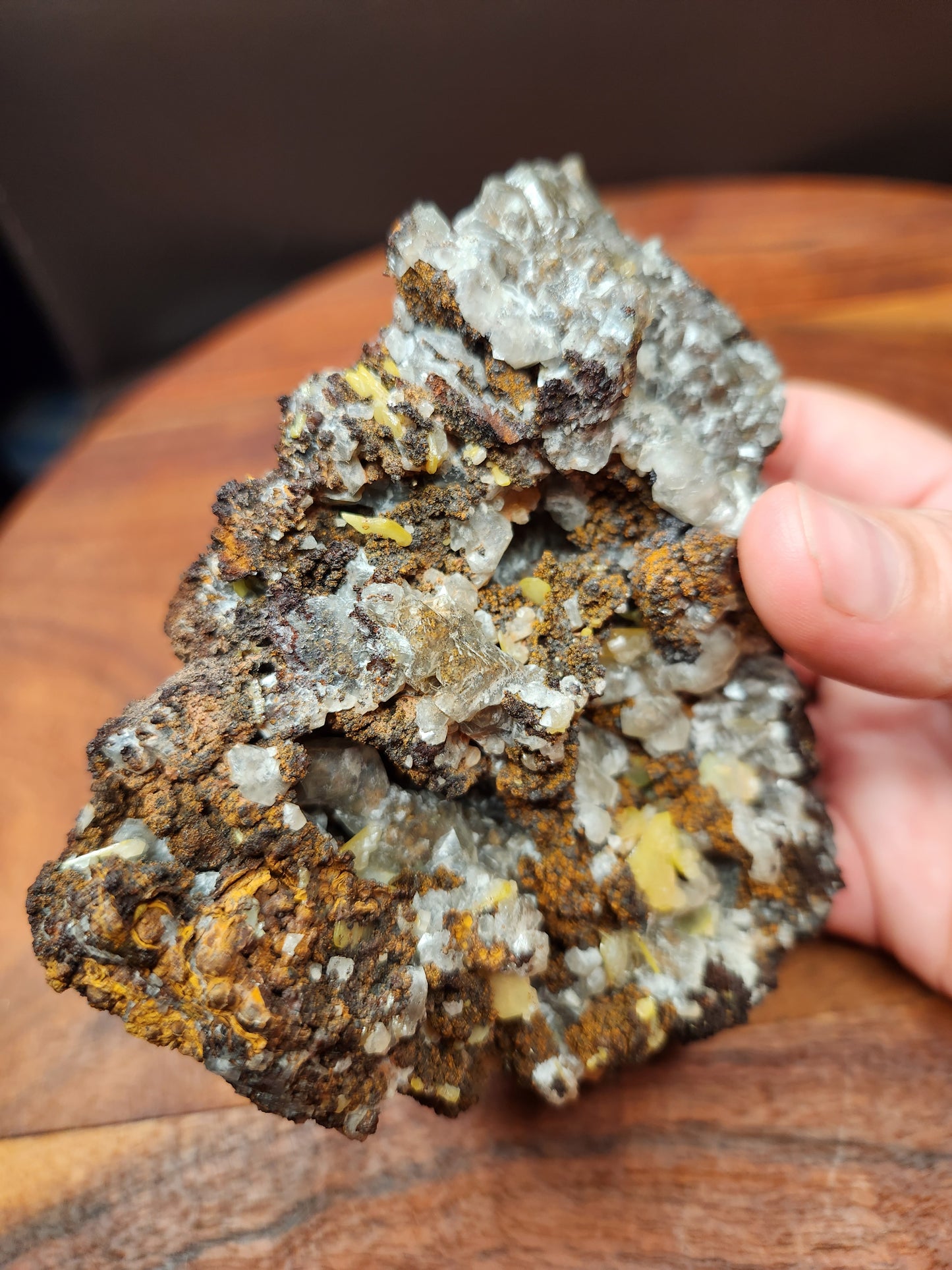 Morrocan Wulfenite and Calcite Specimen