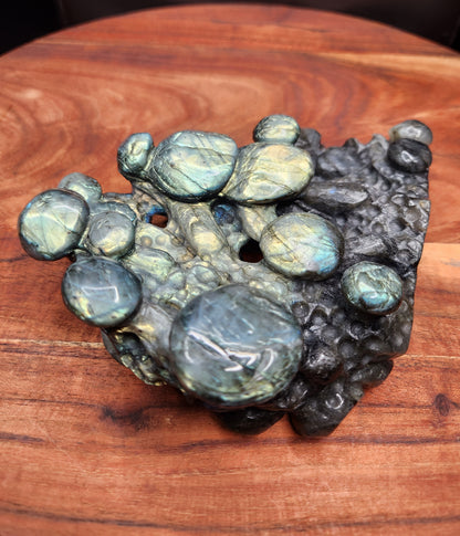 Labradorite Mushrooms Carving