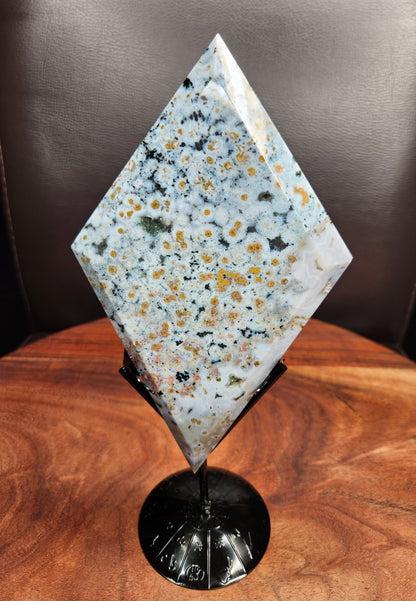 Ocean Jasper Diamond on Stand