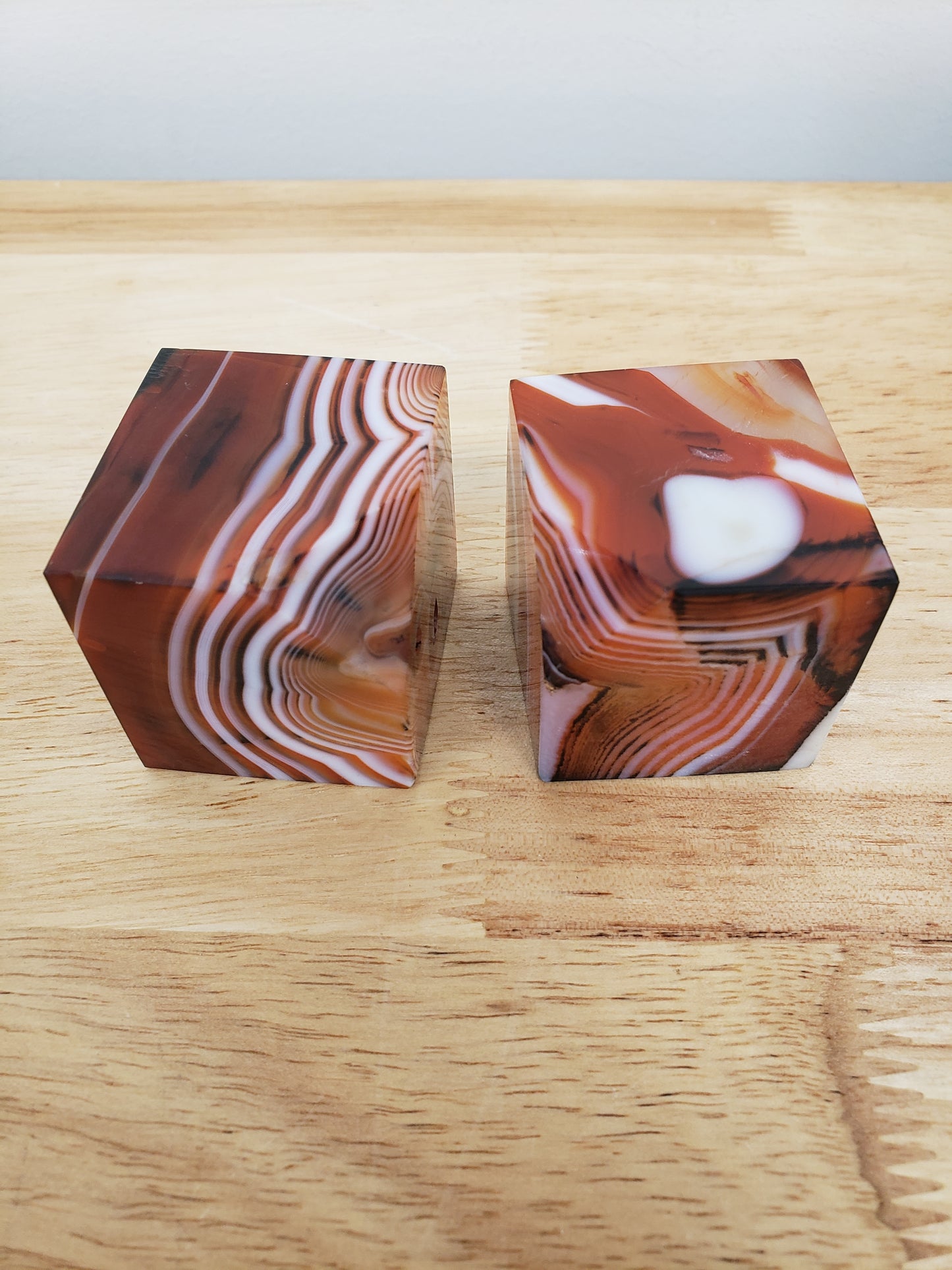 Red Sardonyx Agate Cube Carvings