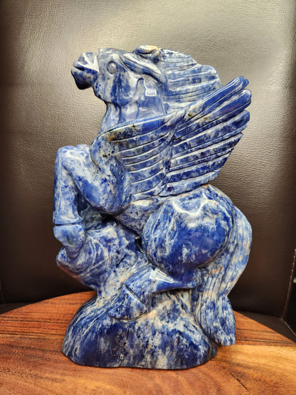 Sodalite Pegasus Carving