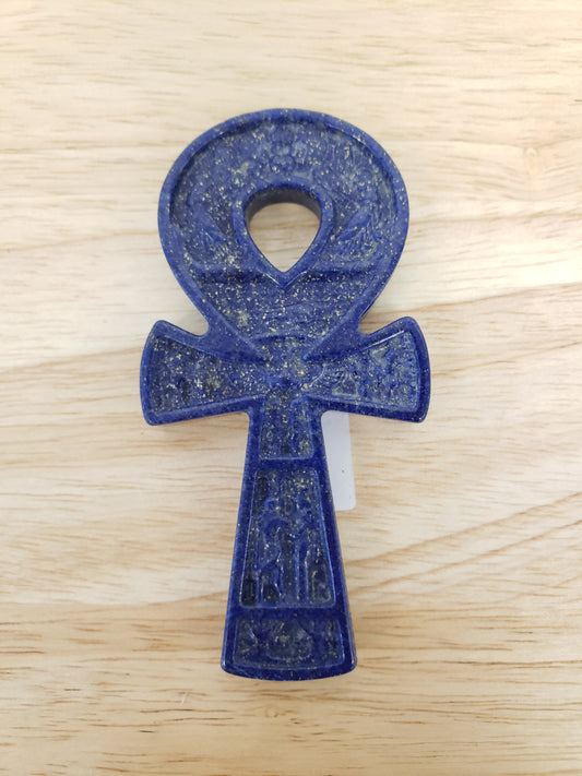 Lapis Lazuli Ankh Cross
