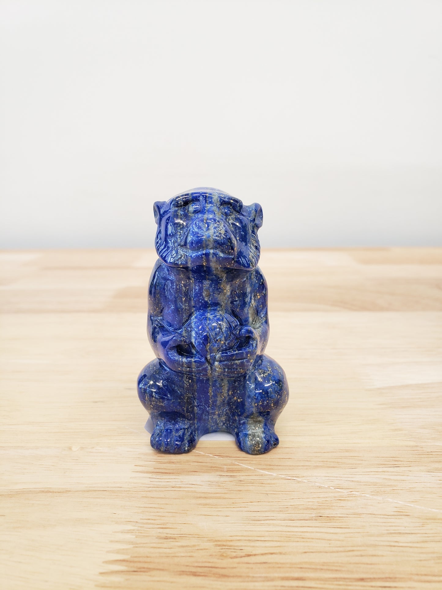 Lapis Lazuli Monkey Carving