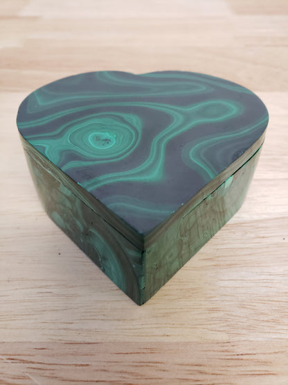 Malachite Jewellery Box Carving