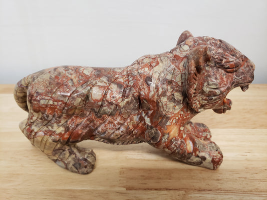 Money Agate Tiger L Carving