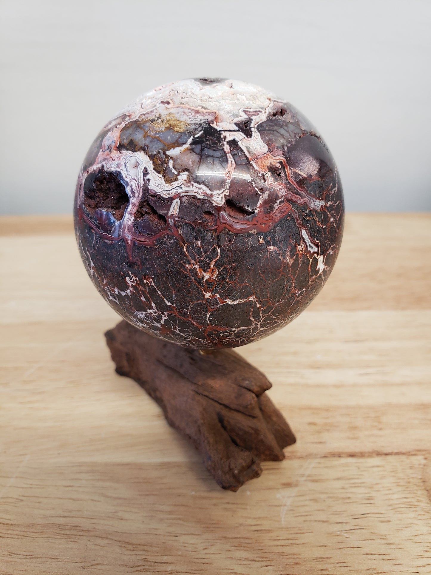 Red Mexican Lace Agate Sphere