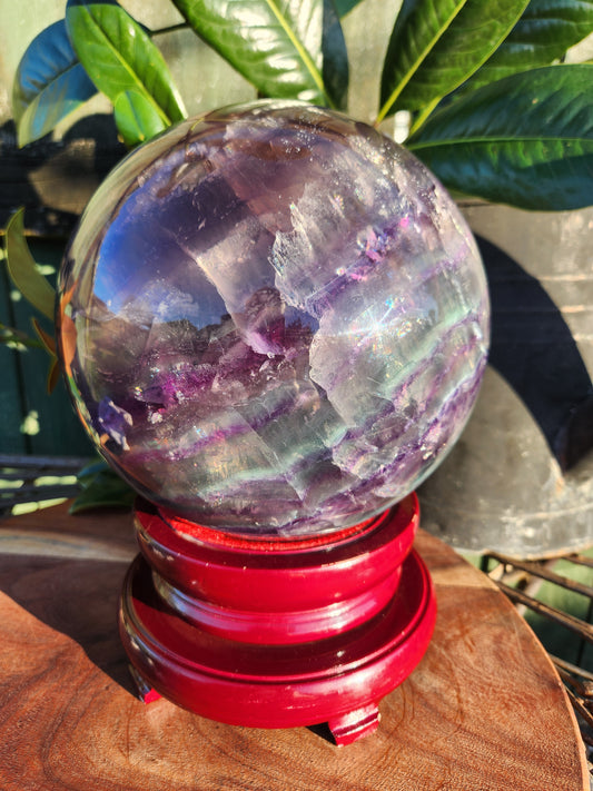 Rainbow Fluorite Sphere