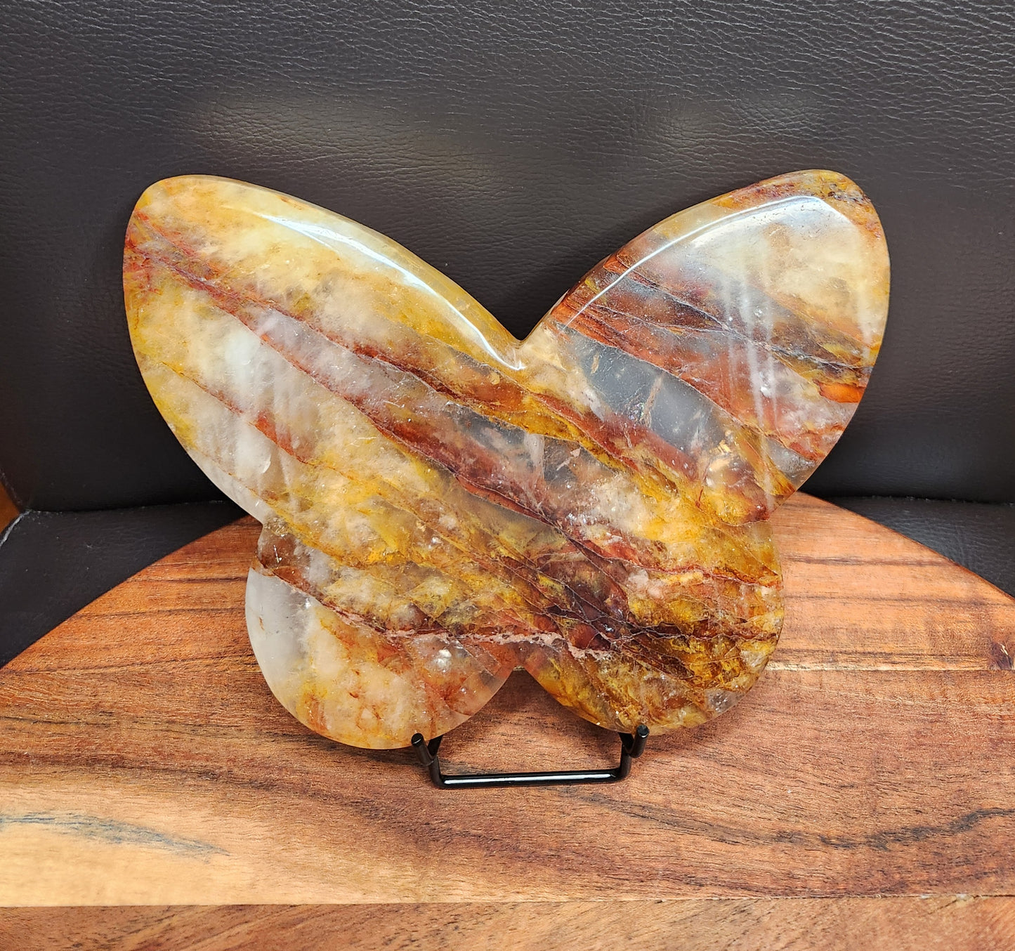 Golden Healer & Fire Quartz mix Butterfly Slab.