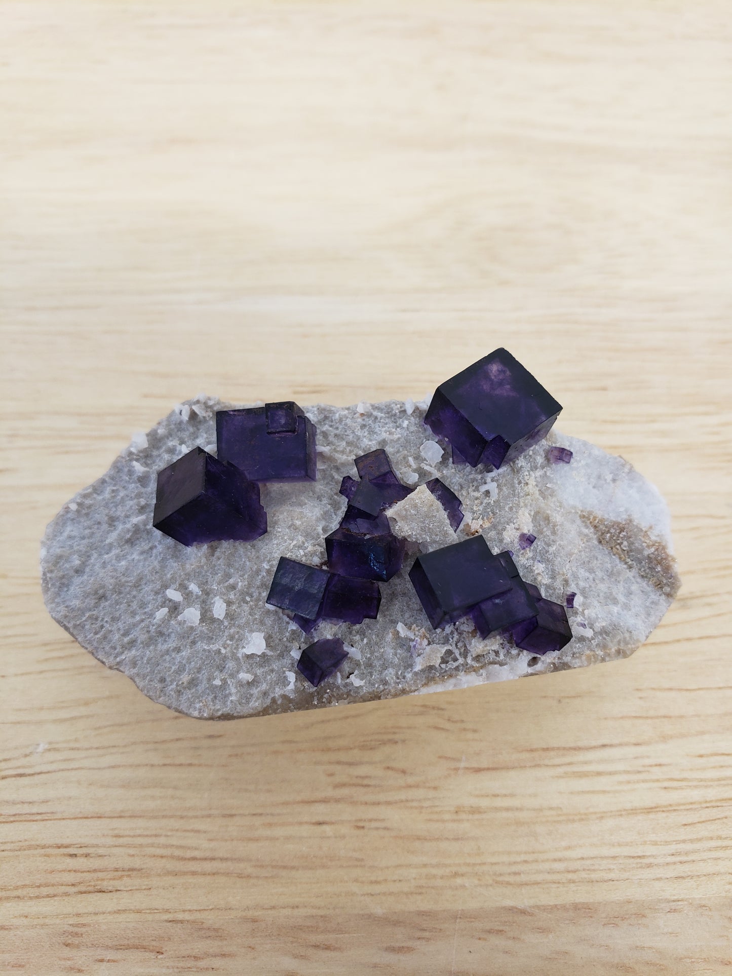 Purple Cubed Fluorite Clusters