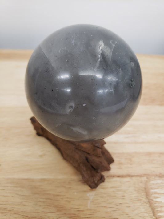 Pyrite in Quartz Spheres