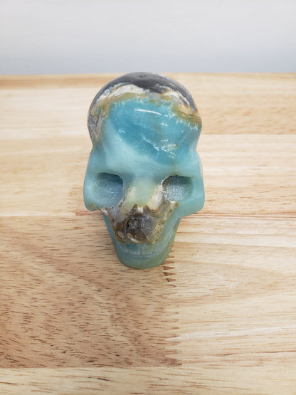 Amazonite Skull Head Carving