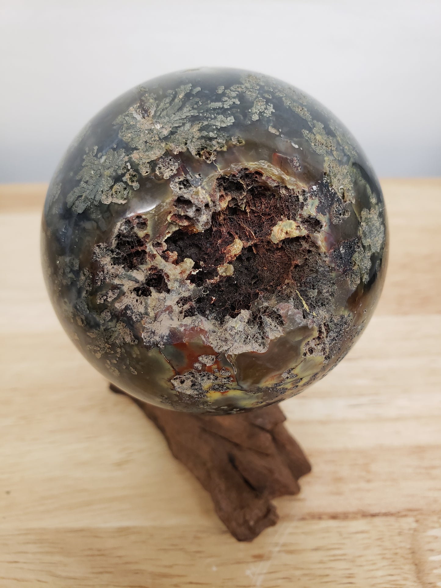 Pyrite in Quartz Spheres