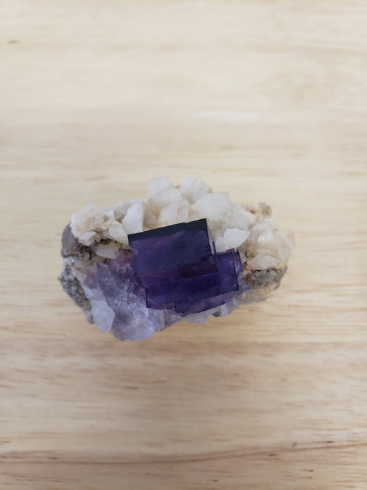Purple Cubed Fluorite Clusters