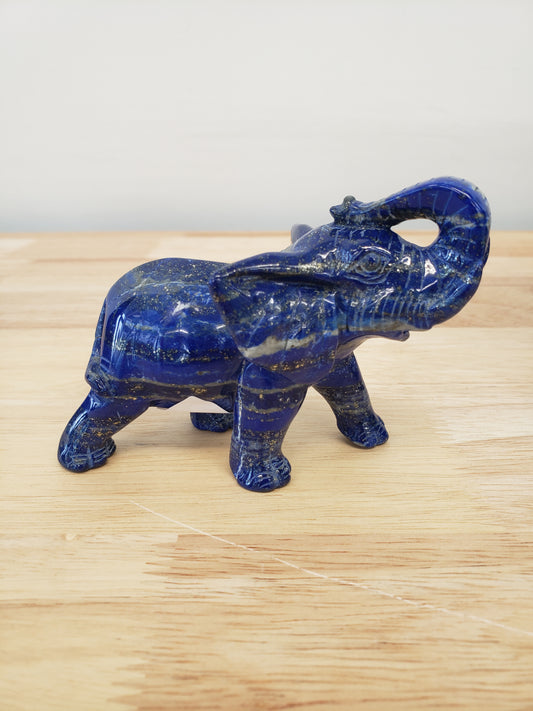Lapis Lazuli Elephant Carving