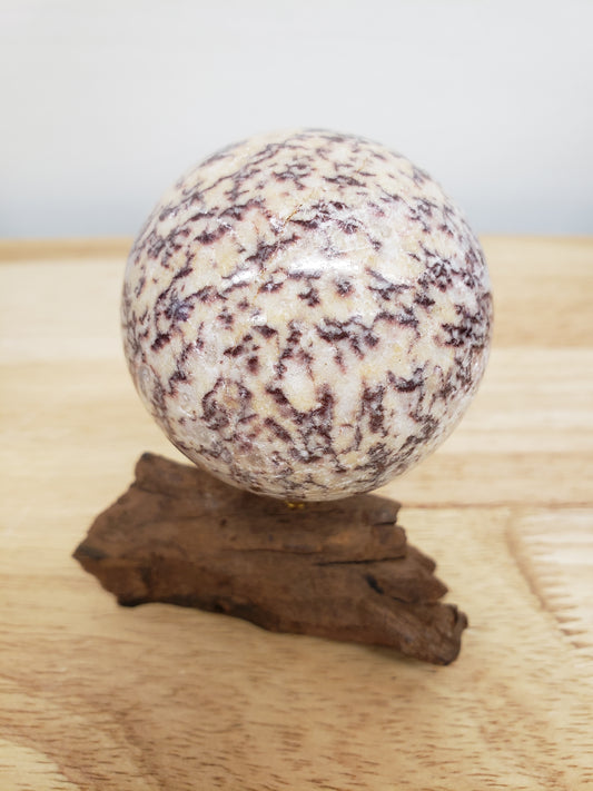 Red Coral Agate Sphere