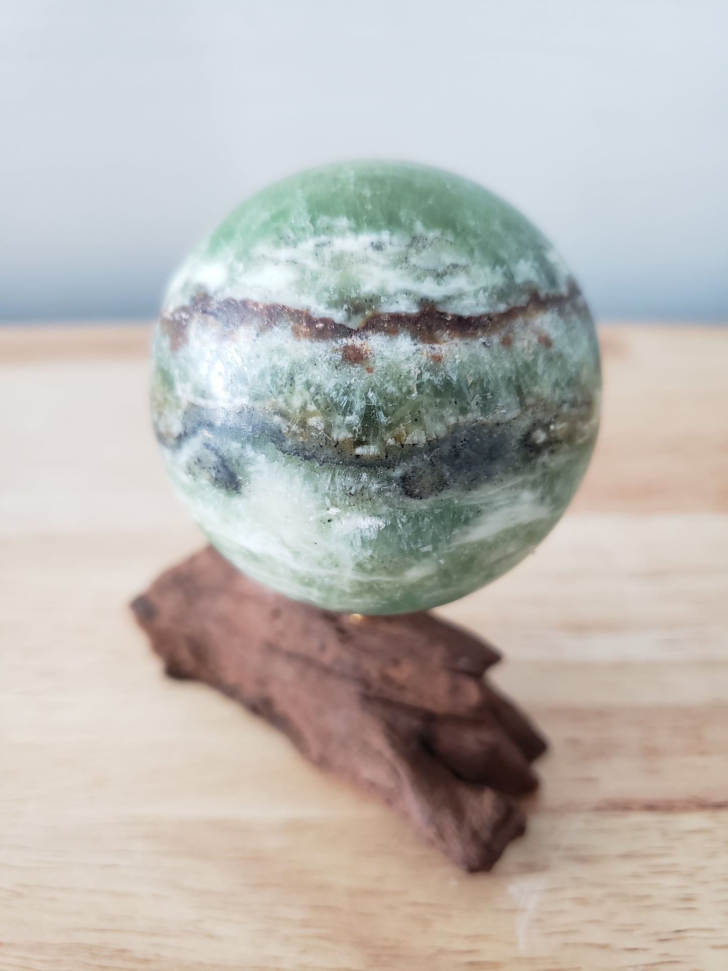 Pistachio Calcite Sphere