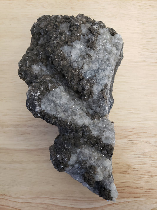 Natural Aura Calcite on Sphalerite